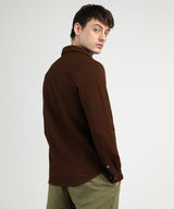 Men's Chocolate Brown Ripple Box Shirt