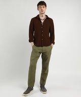 Men's Chocolate Brown Ripple Box Shirt