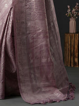 Women's Kota Doria Cotton Pink Printed Designer Saree with Blouse Piece