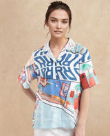 Women's Multicolor Casual Half Sleeves Top