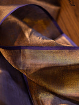 Women's Purple Casual Linen Saree