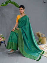 Women's Sea Green Casual Pure Cotton Saree