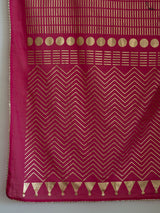 Women's Pink Casual Cotton Viscose Saree