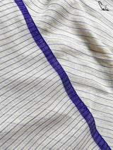 Women's White Mul Cotton Saree