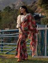 Women's Multicolor Viscose Cotton Saree