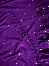 Women's Purple Mul Cotton Saree