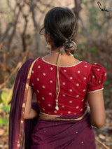 Women's Purple Cotton Saree