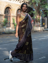 Women's Multicolor Ikat Cotton Saree