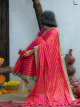 Women's Orange Casual Cotton Saree