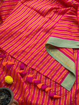 Women's Orange Casual Cotton Saree