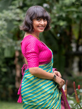 Women's Green Casual Cotton Saree