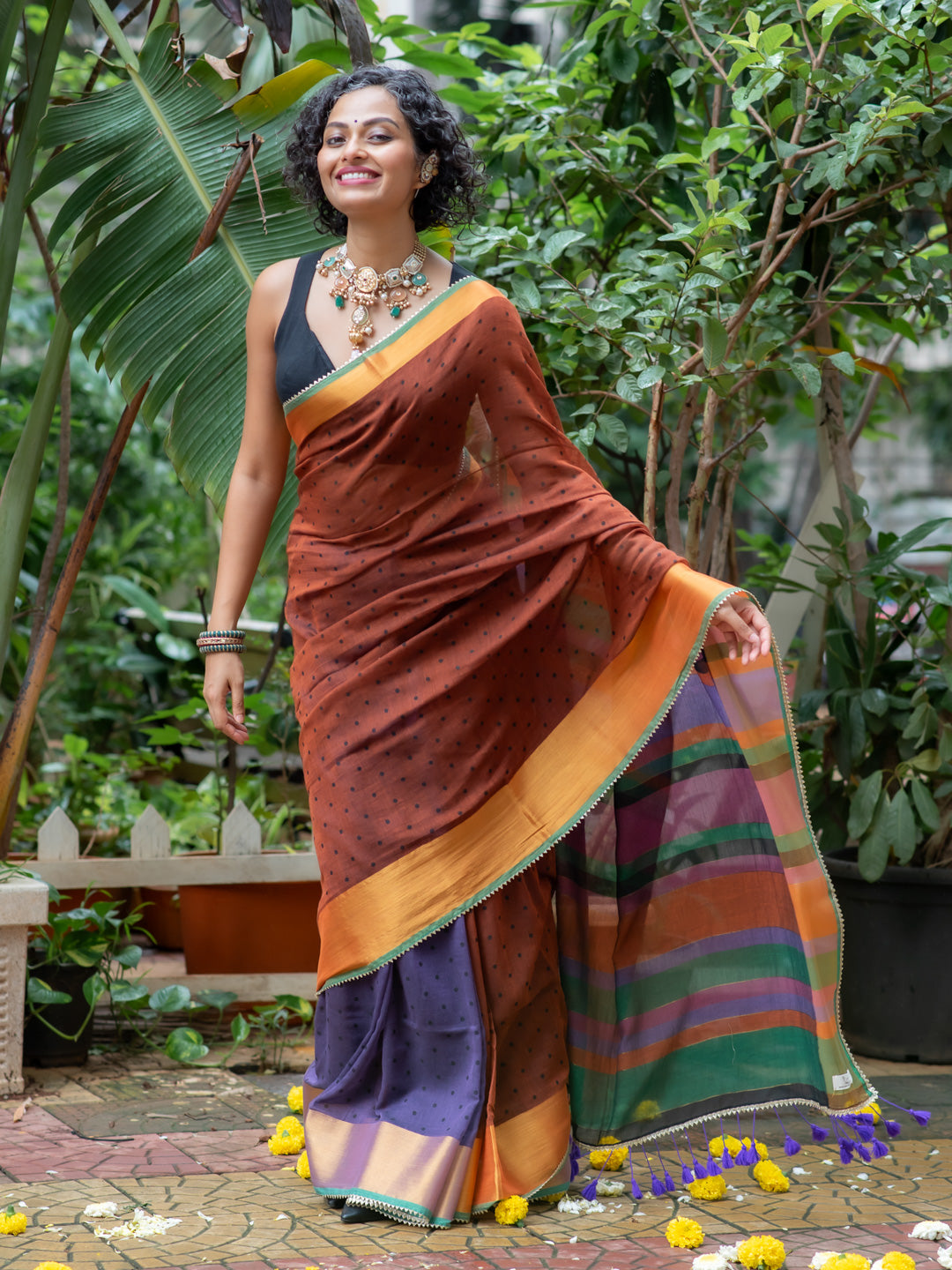 Women's Multicolor Casual Cotton Saree