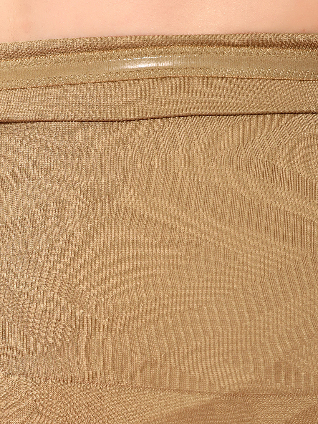 Women's Beige Solid High Waist Tummy Tucker
