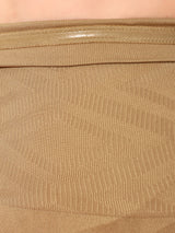 Women's Beige Solid High Waist Tummy Tucker