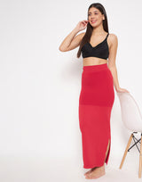 Women's Red Solid Saree Shapewear