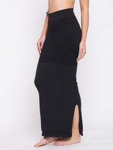 Women's Black Solid Saree Shapewear