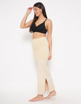 Women's Beige Solid Saree Shapewear