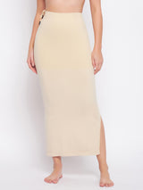 Women's Beige Solid Saree Shapewear