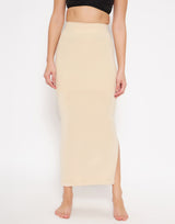 Women's Beige Solid Saree Shapewear