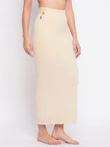 Women's Beige Solid Saree Shapewear