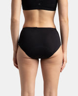 Women's Black Cotton Stretch Panty