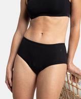 Women's Black Cotton Stretch Panty