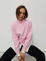 Women's Pink Crop Pullover