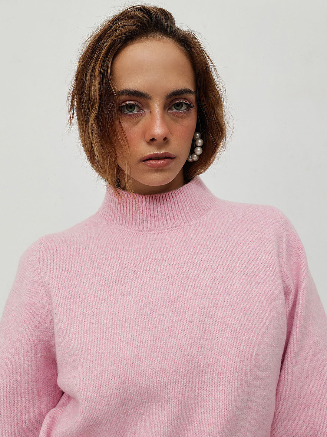 Women's Pink Crop Pullover