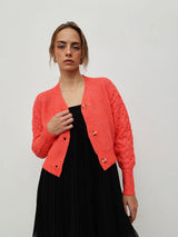 Women's Coral Crop Cardigan