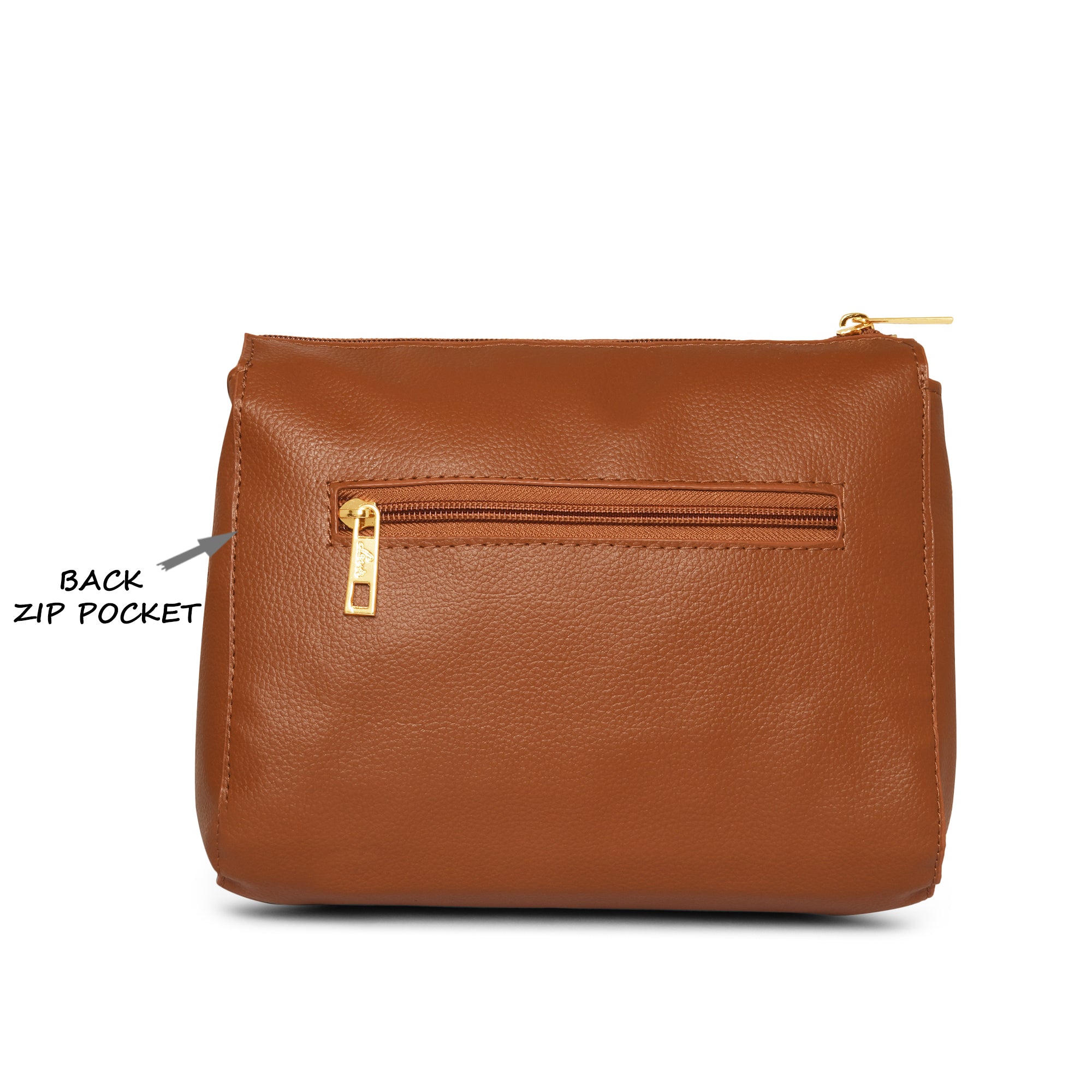 Women's Tan Casual Solid Sling Bag