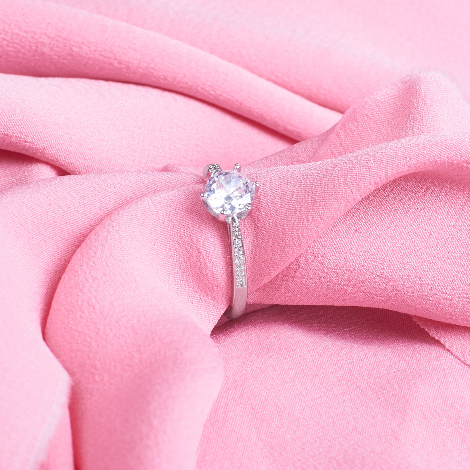 Women's Luster Silver Promise Ring