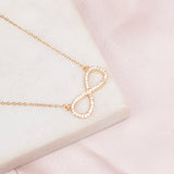 Women's Infinity Love Golden Crystal Necklace