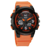 Boys Analog Digital Watch with Black Dial & Orange Strap - NT26026PP05W