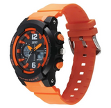 Boys Analog Digital Watch with Black Dial & Orange Strap - NT26026PP05W