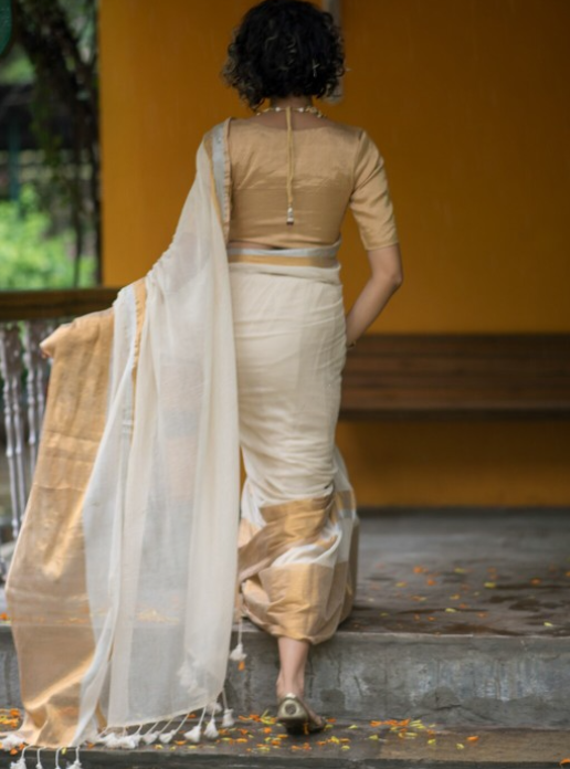 Women's Multicolor Cotton Blend Saree