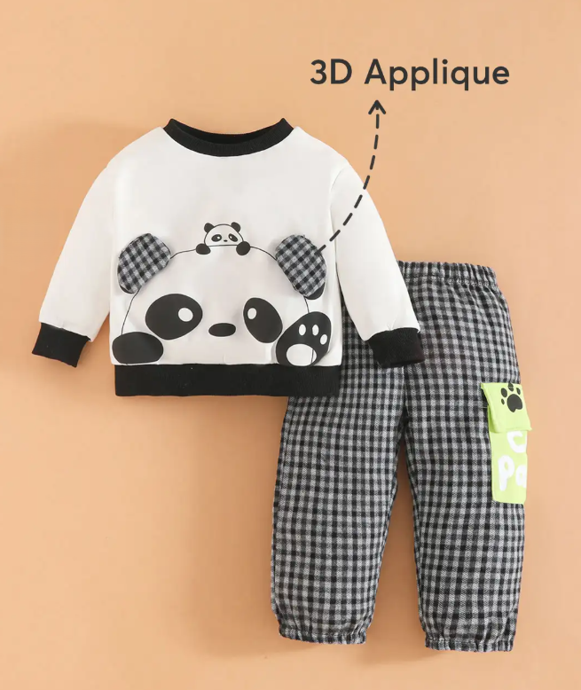 Boys Black Casual Full Sleeves Sweatshirt and Joggers Set