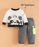 Boys Black Casual Full Sleeves Sweatshirt and Joggers Set