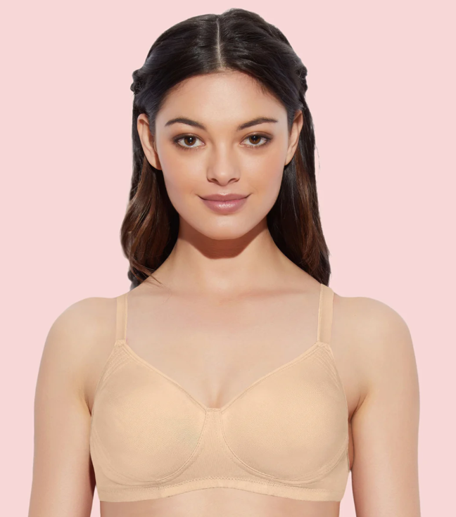 Women's Beige Every Day Solid Bra