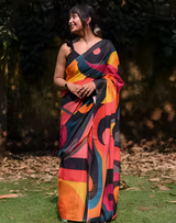Women's Multicolor Pure Cotton Saree