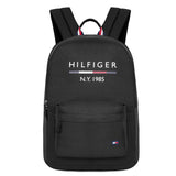 Unisex Black Casual Solid Backpack