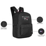 Unisex Black Casual Solid Backpack