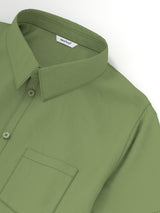 Boys Green Casual Printed Half Sleeves Shirt