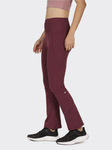 Women's Red Solid Sports High Rise Trouser