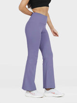 Women's Purple Solid Sports High Rise Trouser - Tall