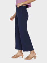 Women's Blue Solid Sports High Rise Pant - Tall