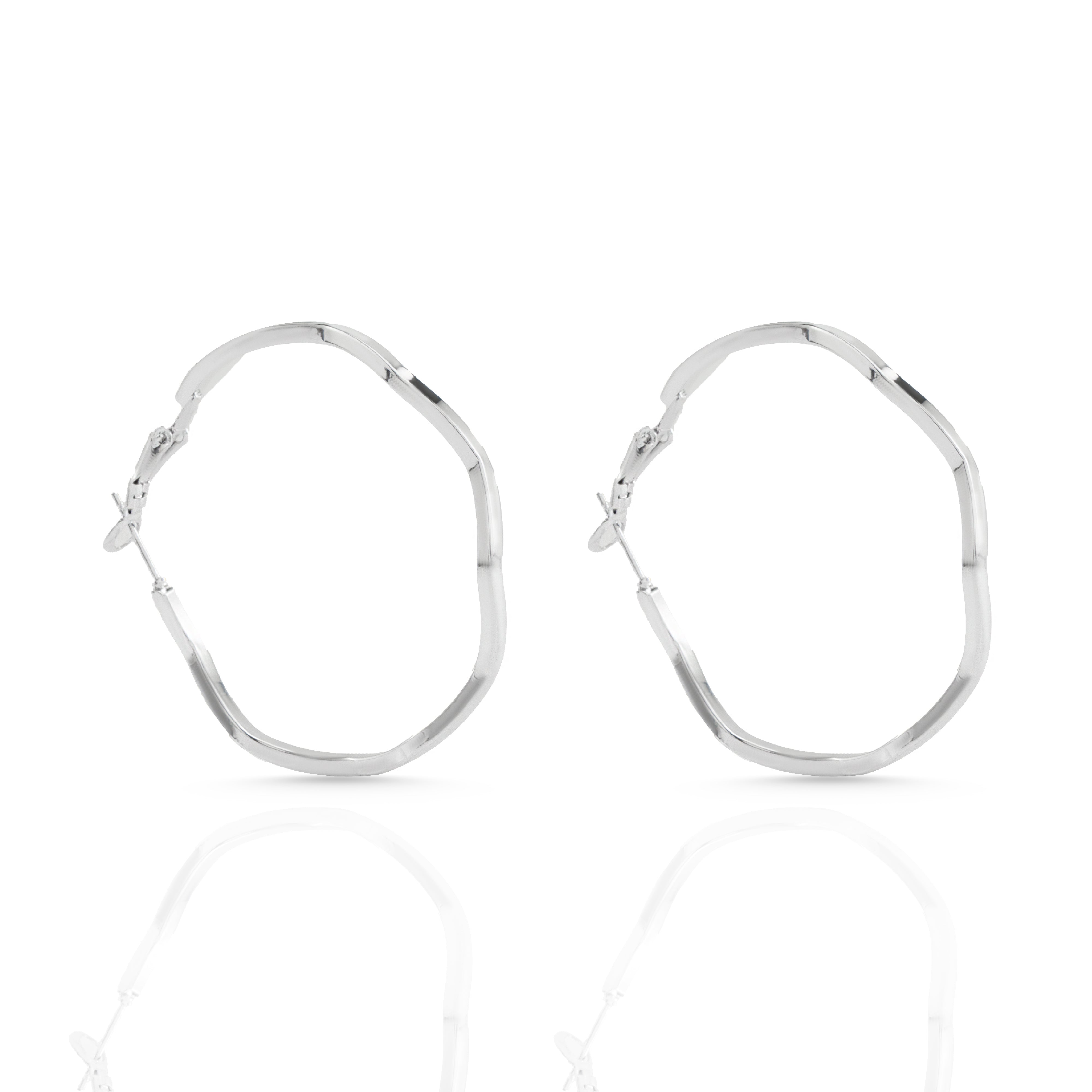 Women's Silver Small Grace Hoops
