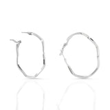 Women's Silver Small Grace Hoops