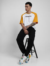 Men's Black Casual Baggy Fit Solid Cargo