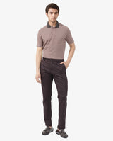 Men's Pink Casual Regular Fit Printed Half Sleeves Polo Tshirt