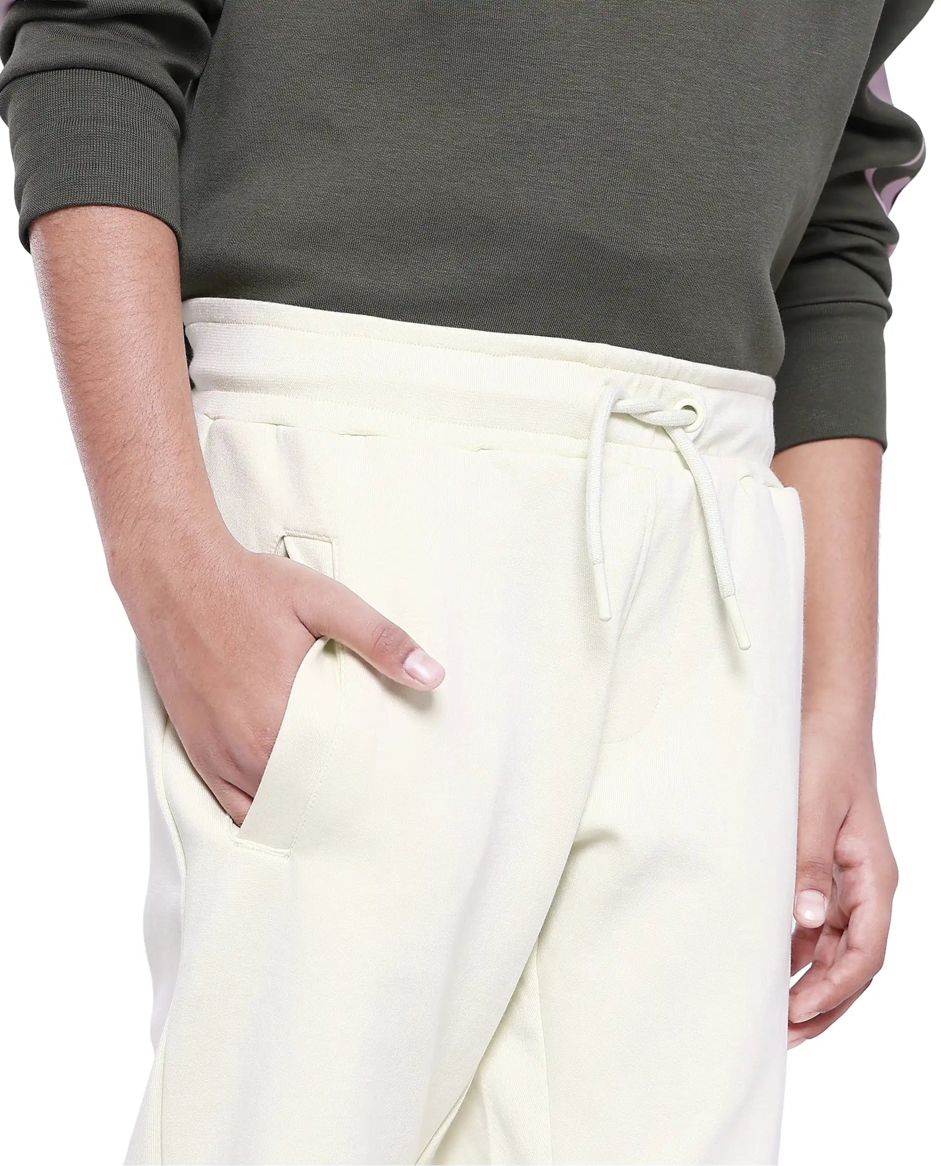 Boys Yellow Casual Regular Fit Solid Track Pant